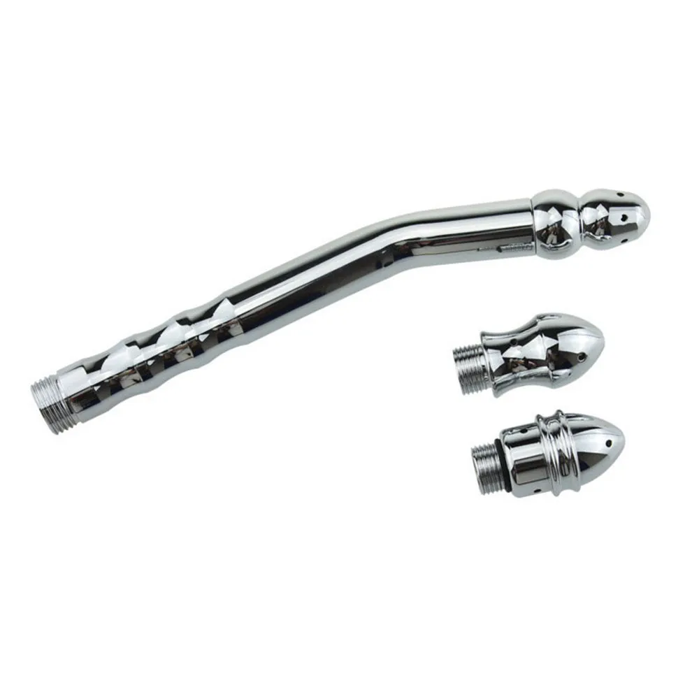 

3 Styles Head Stainless steel Bidet Faucets Rushed Anal Douche Shower Cleaning Enemator Enema Metal Anal Cleaner Butt Plugs Tap