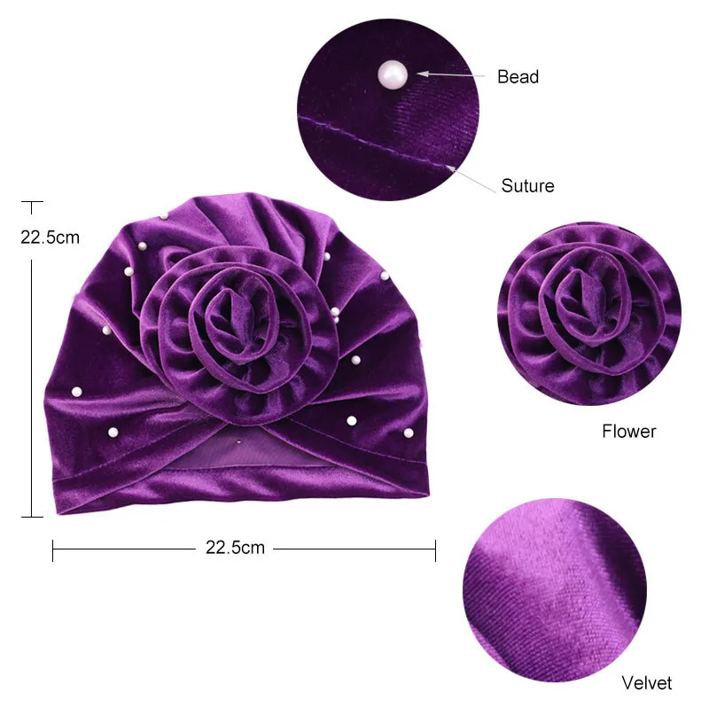 Solid color pearl flower Stretch Turban Ruffle Hair Hats Beanie Bandanas Scarf Head Wrap Headwear for Women 28
Solid color pearl flower Stretch Turban Ruffle Hair Hats Beanie Bandanas Scarf Head Wrap Headwear for Women 28
