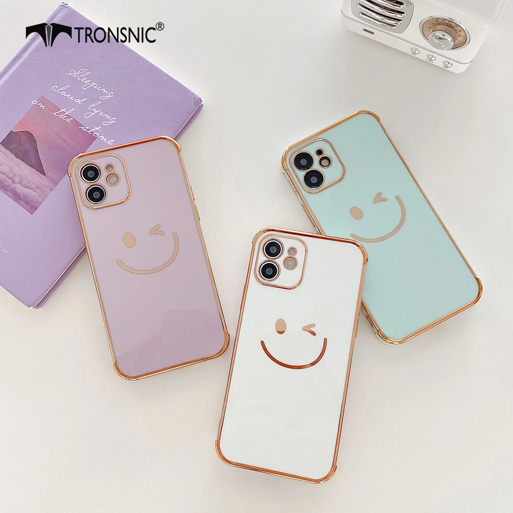Electroplated Smile Phone Case for iPhone 12 11 Pro Max XR Xs Max Soft Silicone Gold Border Shiny Case for iPhone 7 8 Plus Cover
Electroplated Smile Phone Case for iPhone 12 11 Pro Max XR Xs Max Soft Silicone Gold Border Shiny Case for iPhone 7 8 Plus Cover