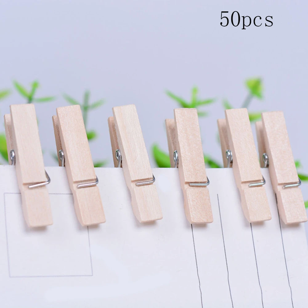 50Pcs 25mm Mini Natural Wooden Clips Photo Clips Clothespin DIY Wedding Party Craft Decoration
50Pcs 25mm Mini Natural Wooden Clips Photo Clips Clothespin DIY Wedding Party Craft Decoration