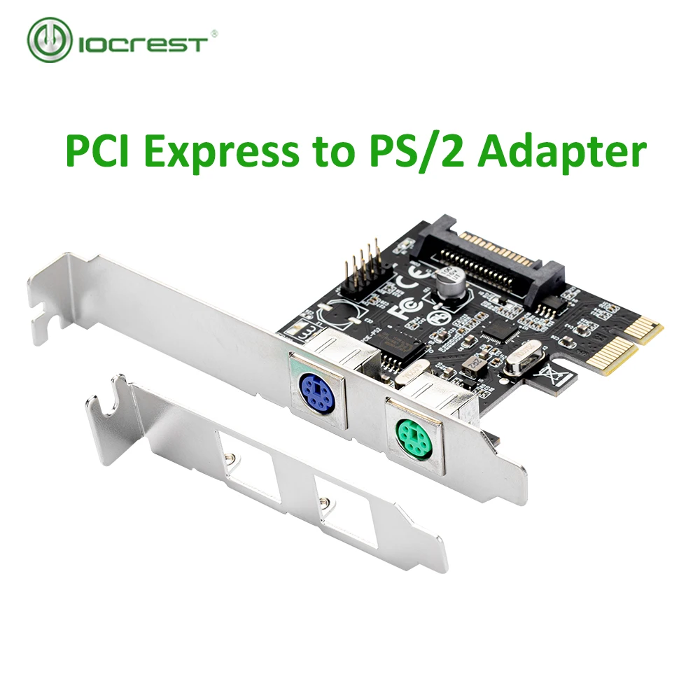 IOCREST PCI Express 2 Ports PS2 PS/2 for PC Keyboard Mouse Adapter Expansion Card with 4 Pin Power Connector
IOCREST PCI Express 2 Ports PS2 PS/2 for PC Keyboard Mouse Adapter Expansion Card with 4 Pin Power Connector