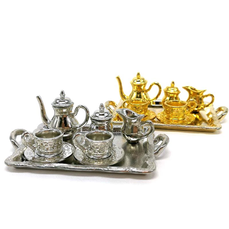 10Pcs/set Doll House Miniature Metal Tea Doll House Furniture Miniature Dining Ware Toy Teapot Cup Plate
10Pcs/set Doll House Miniature Metal Tea Doll House Furniture Miniature Dining Ware Toy Teapot Cup Plate