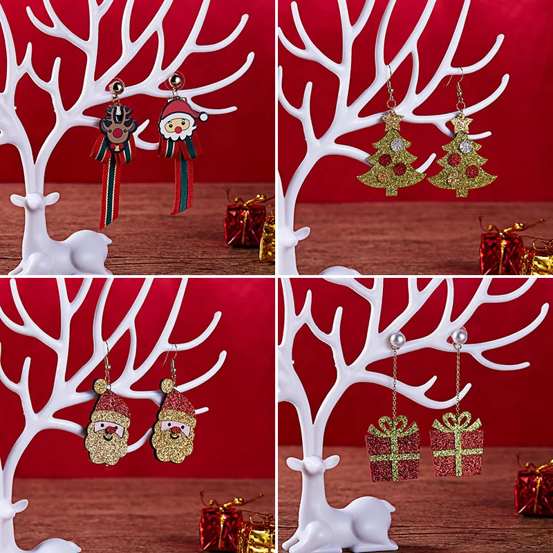 Christmas Earrings for Women Cute Elk Bell Felt Cloth Drop Earring Fashion Cartoon Tree Christmas Accessories Party Jewelry Gift
Christmas Earrings for Women Cute Elk Bell Felt Cloth Drop Earring Fashion Cartoon Tree Christmas Accessories Party Jewelry Gift