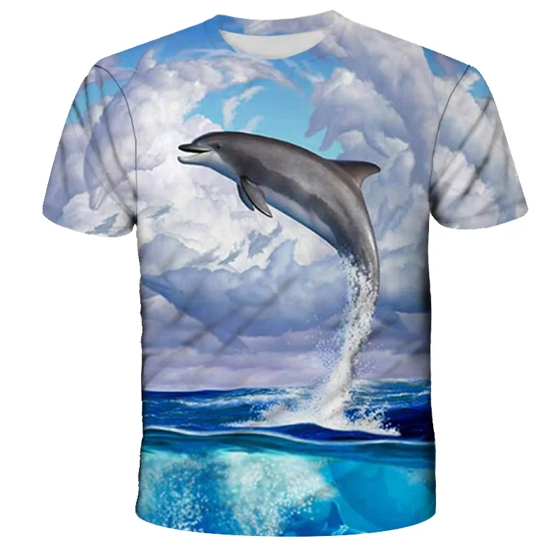 Dolphin T-shirt Children boy girl top short sleeve 3D Printing Dolphin Pattern Apparel marine T-shirt casual cute summer hot
Dolphin T-shirt Children boy girl top short sleeve 3D Printing Dolphin Pattern Apparel marine T-shirt casual cute summer hot