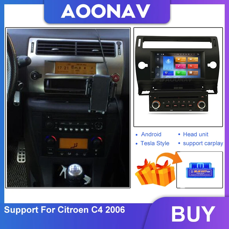 Автомагнитола 2 Din, мультимедийный видеоплеер с сенсорным экраном Android для Citroen C4 2006, GPS-навигация, стереоприемник, головное устройство
Автомагнитола 2 Din, мультимедийный видеоплеер с сенсорным экраном Android для Citroen C4 2006, GPS-навигация, стереоприемник, головное устройство