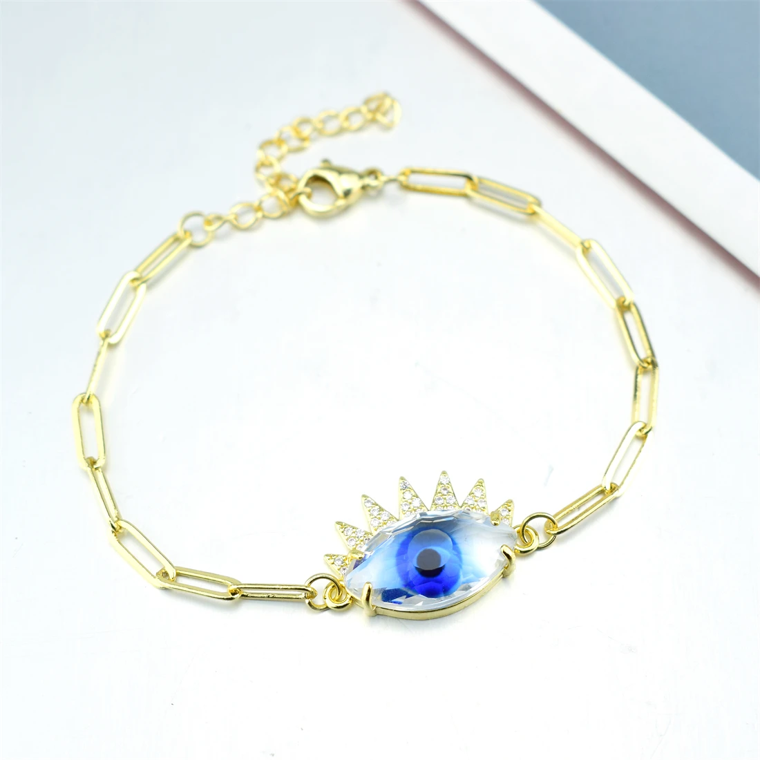 Charm CZ Zircon Devil Eye Copper Adjustable Women Lucky Cuban Hip Hop Chain Bracelet Turkey Evil Eye Crystal Bracelet Jewelry
Charm CZ Zircon Devil Eye Copper Adjustable Women Lucky Cuban Hip Hop Chain Bracelet Turkey Evil Eye Crystal Bracelet Jewelry