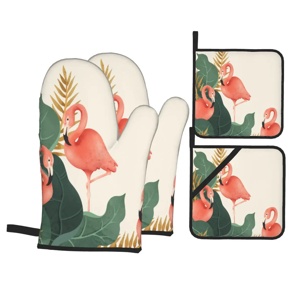 4 Set of Kitchen Gloves Insulation Tropical Leaves Flamingos Pad Cooking Microwave Gloves Baking BBQ Oven Potholders Mitts
4 Set of Kitchen Gloves Insulation Tropical Leaves Flamingos Pad Cooking Microwave Gloves Baking BBQ Oven Potholders Mitts
