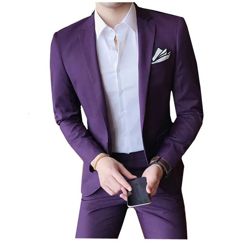 Men Purple Suit Sets 2021 Fashion Wedding Suits for Men 2 Pieces Slim Fit Single Button Groom Suit Mens Party Prom Tuxedo Suit
Men Purple Suit Sets 2021 Fashion Wedding Suits for Men 2 Pieces Slim Fit Single Button Groom Suit Mens Party Prom Tuxedo Suit