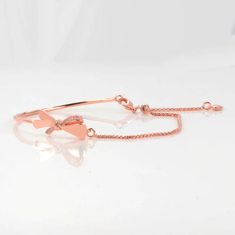 Amas Authentic 100% 925 Sterling SilverRose Gold Bracelet New Style Gorgeous Bow Women's Bracelet for Gift
Amas Authentic 100% 925 Sterling SilverRose Gold Bracelet New Style Gorgeous Bow Women's Bracelet for Gift