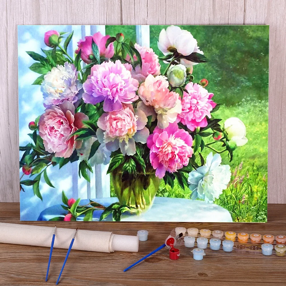 Peony Flowers House Painting By Numbers Kit Acrylic Paints 50*70 Painting On Canvas Decorative Paintings For Handicraft
Peony Flowers House Painting By Numbers Kit Acrylic Paints 50*70 Painting On Canvas Decorative Paintings For Handicraft