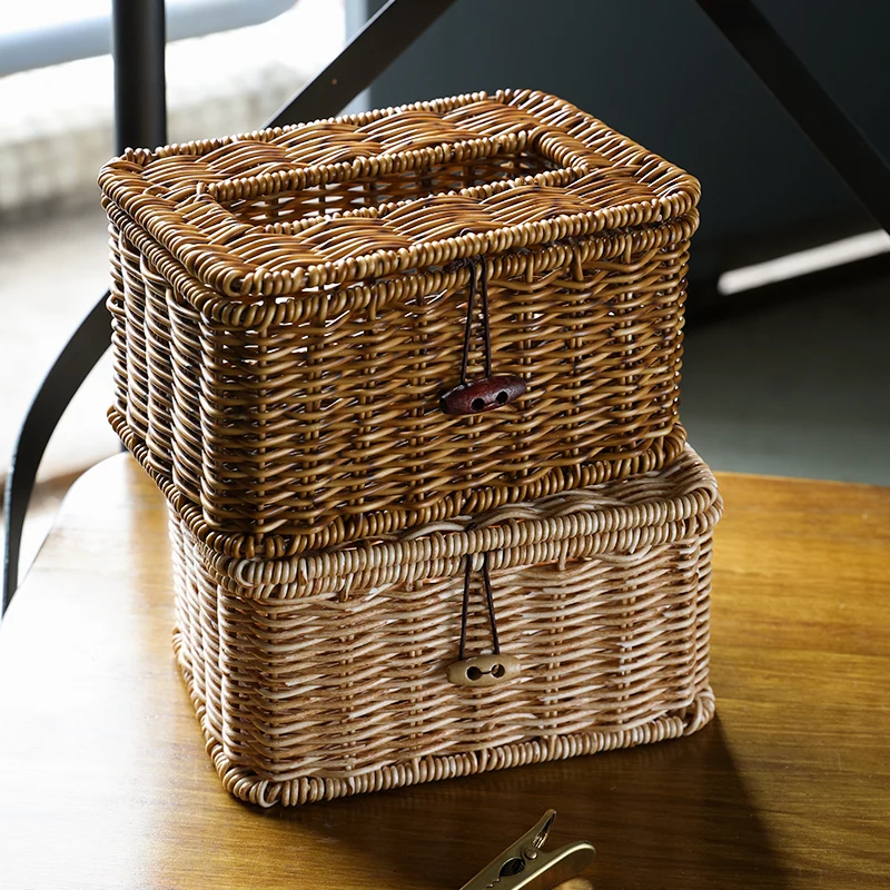 Vintage Rattan Tissue Box Brown Storage Multifunctional Tissue Box Holder Organizer Boite A Mouchoirs Home Accessories EI50ZJ
Vintage Rattan Tissue Box Brown Storage Multifunctional Tissue Box Holder Organizer Boite A Mouchoirs Home Accessories EI50ZJ