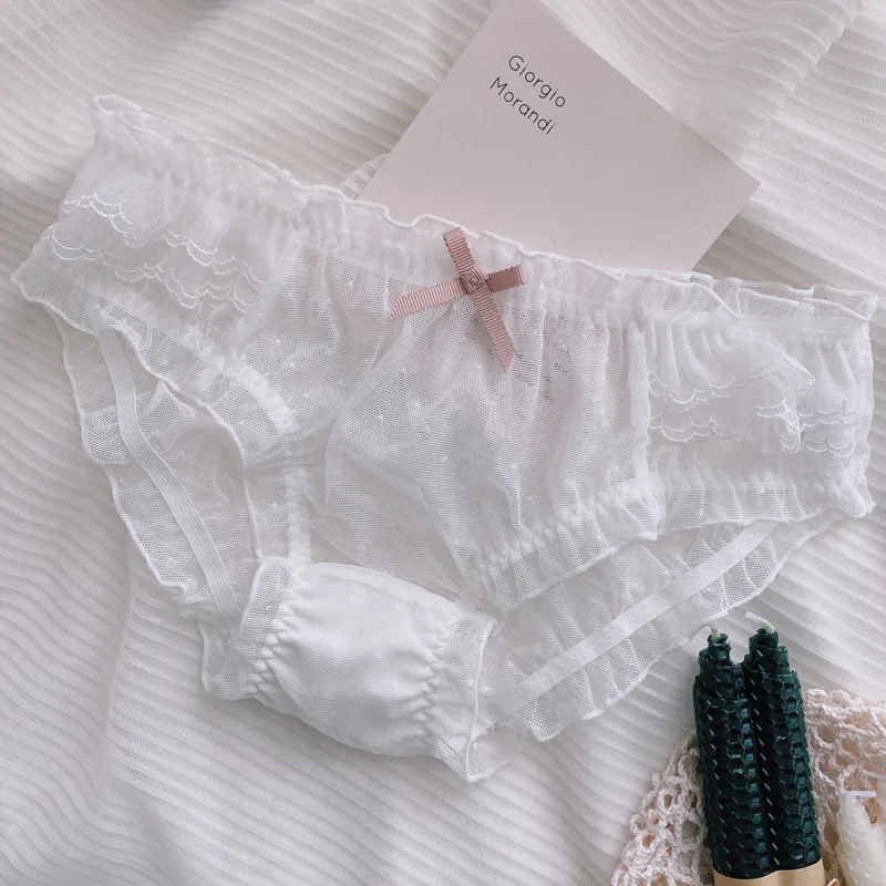 Sexy Cute Panties Hollow Lace Women's Underpants Bow Ruffles Seamless Thong Sweet Transparent Underwear Mid-waist
Sexy Cute Panties Hollow Lace Women's Underpants Bow Ruffles Seamless Thong Sweet Transparent Underwear Mid-waist
