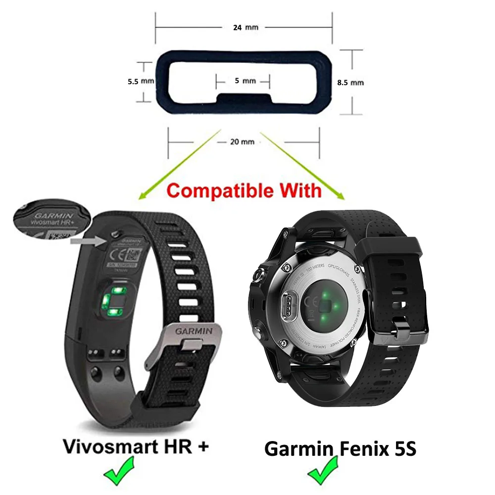 Держатель-петля для garmin method S40/245 645 Galaxy Watch 46 мм/Huawei GT/GT 2E мягкие силиконовые кольца