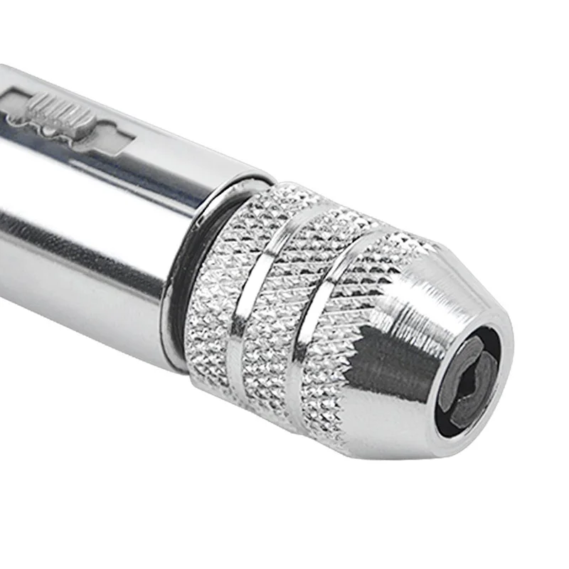 Engineers M3-M8 Lengthen Reversible T Handle Ratchet Tap Taps Wrenches Wire tapping Wrench Silver Adjustable Holder Tool
Engineers M3-M8 Lengthen Reversible T Handle Ratchet Tap Taps Wrenches Wire tapping Wrench Silver Adjustable Holder Tool