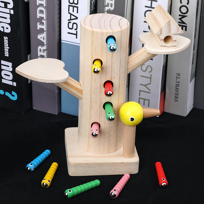 Wooden Woodpecker Catch Worms Game Set Kids Montessori Educational Math Toy Toddlers Girls Boys Magnetic Wooden Toy Xmas Gift
Wooden Woodpecker Catch Worms Game Set Kids Montessori Educational Math Toy Toddlers Girls Boys Magnetic Wooden Toy Xmas Gift