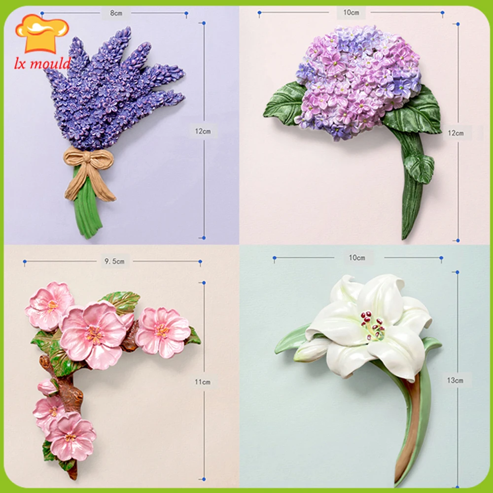 LXYY New Garden Flowers Silicone Mould Lavender Plum Blossom Lily Flowers Chrysanthemum Decoration Cake Molds
LXYY New Garden Flowers Silicone Mould Lavender Plum Blossom Lily Flowers Chrysanthemum Decoration Cake Molds
