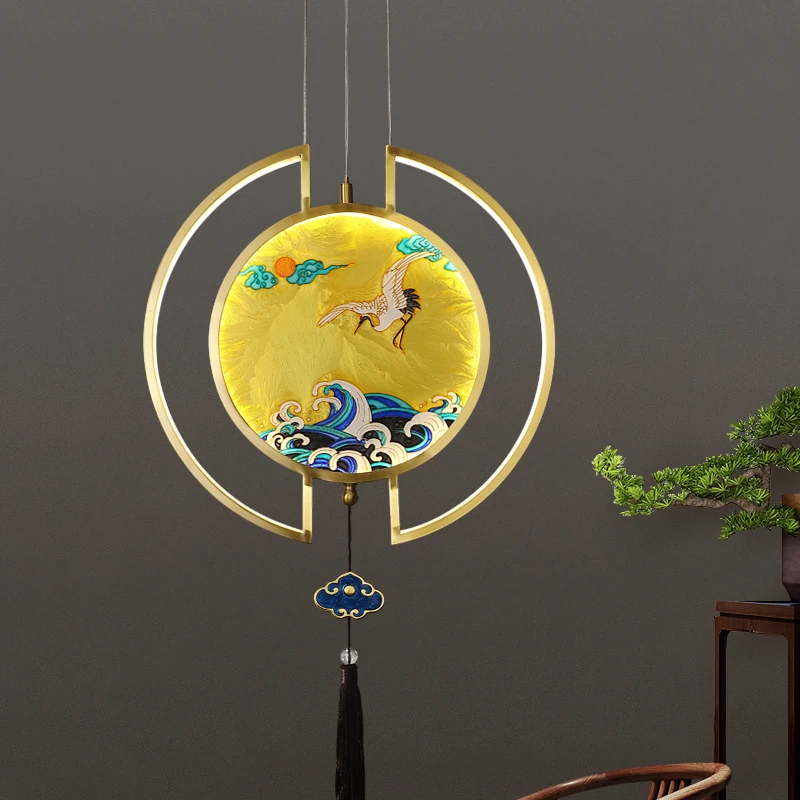 GY Copper New Chinese-Style Chandelier Zen Chinese Style Tea Room Hotel Hallway Study Stairs Small Droplight
GY Copper New Chinese-Style Chandelier Zen Chinese Style Tea Room Hotel Hallway Study Stairs Small Droplight