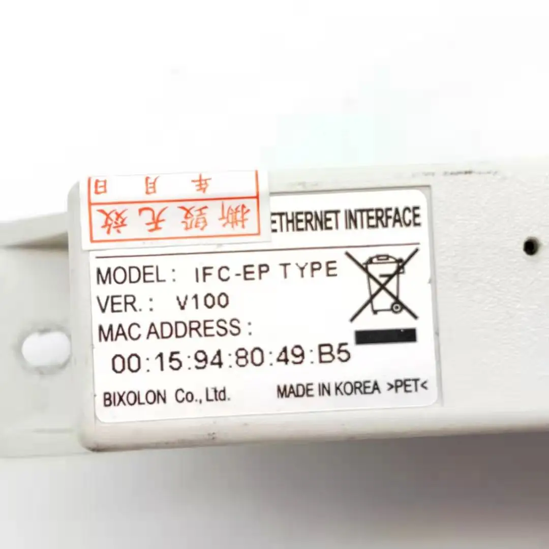 Interface Card for Bixolon IFC-EP/TYPE Ethernet INTERFACE for For Bixolon Srp-275 SRP-500 500
Interface Card for Bixolon IFC-EP/TYPE Ethernet INTERFACE for For Bixolon Srp-275 SRP-500 500