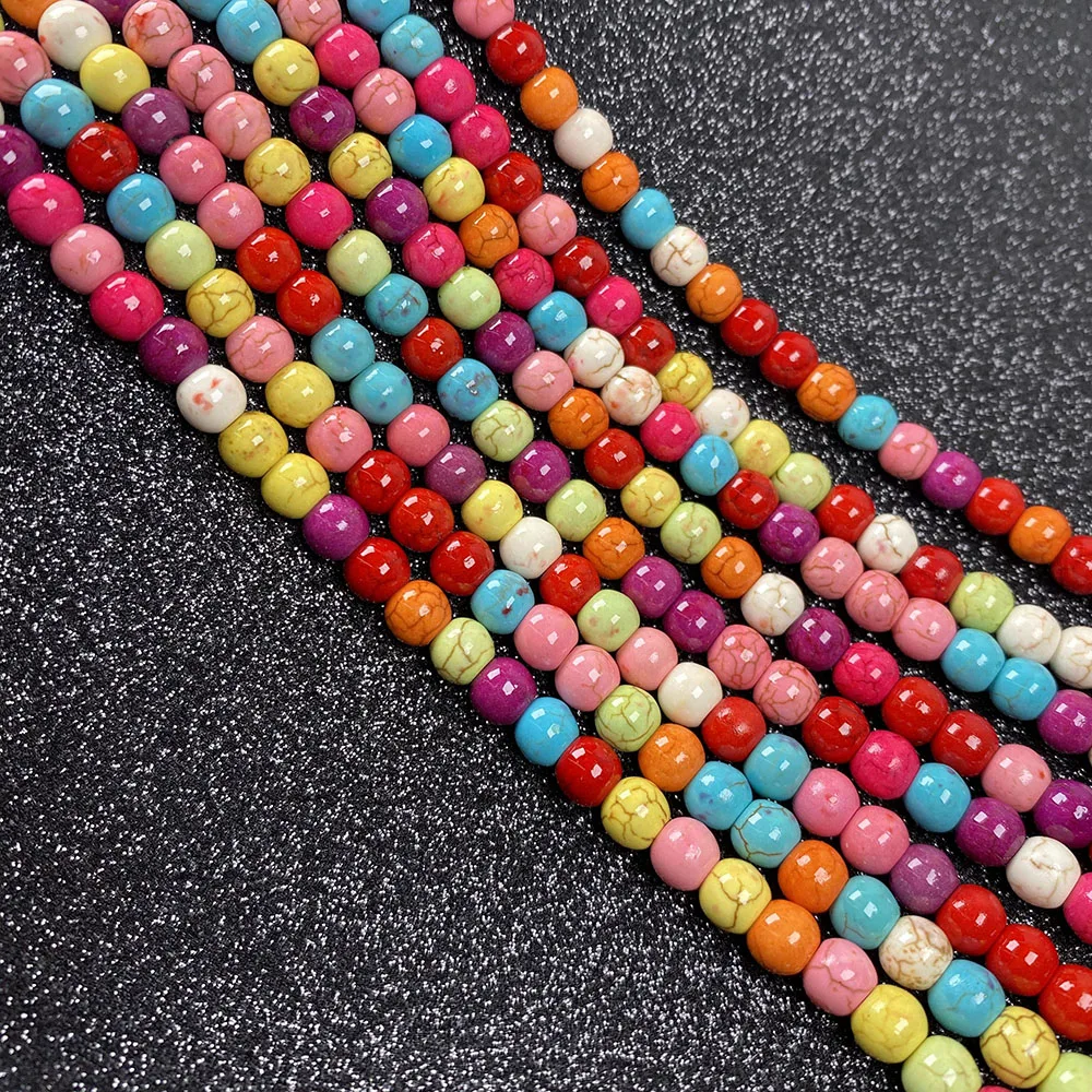 Trendy Synthetic Turquoises Round Beads Mix Colored Semi-finished Loose Beads for Jewelry Making DIY Bracelet Necklace Accessory
Trendy Synthetic Turquoises Round Beads Mix Colored Semi-finished Loose Beads for Jewelry Making DIY Bracelet Necklace Accessory