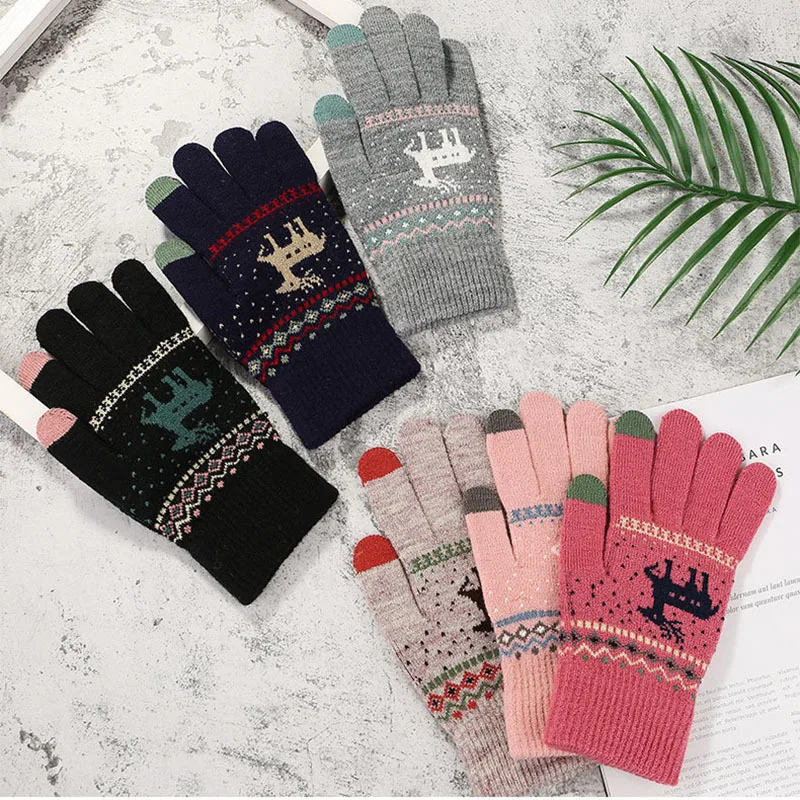 Autumn Winter Gloves For Couples Women Men Fawn Touch Screen Thicken Full Fingered Wool Knitted Wool knitted Short Wrist Glove
Autumn Winter Gloves For Couples Women Men Fawn Touch Screen Thicken Full Fingered Wool Knitted Wool knitted Short Wrist Glove