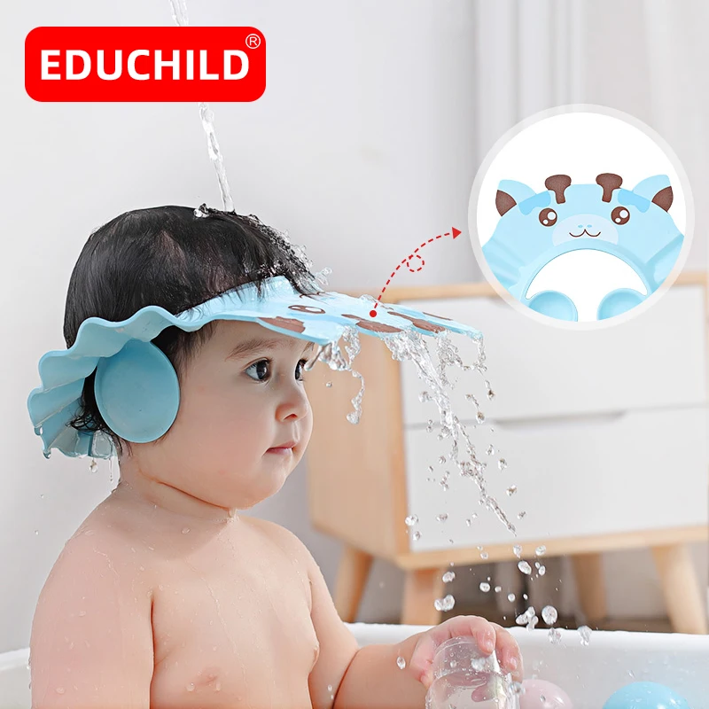 Educhild Baby Shower Cap Shampoo Cap Wash Hair Kid Bath Visor Hats Adjustable Shield Waterproof Ear Protection Eye Children Hats
Educhild Baby Shower Cap Shampoo Cap Wash Hair Kid Bath Visor Hats Adjustable Shield Waterproof Ear Protection Eye Children Hats