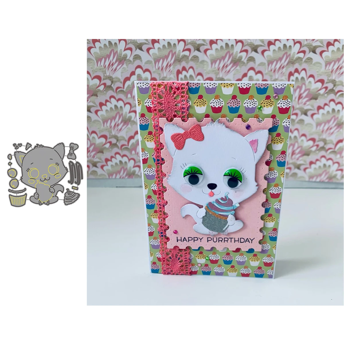 Cute Baby Cat With Cupcake Scrapbooking Paper Metal Craft Dies For Card Making Cut Dies 2021 Embossing New
Cute Baby Cat With Cupcake Scrapbooking Paper Metal Craft Dies For Card Making Cut Dies 2021 Embossing New