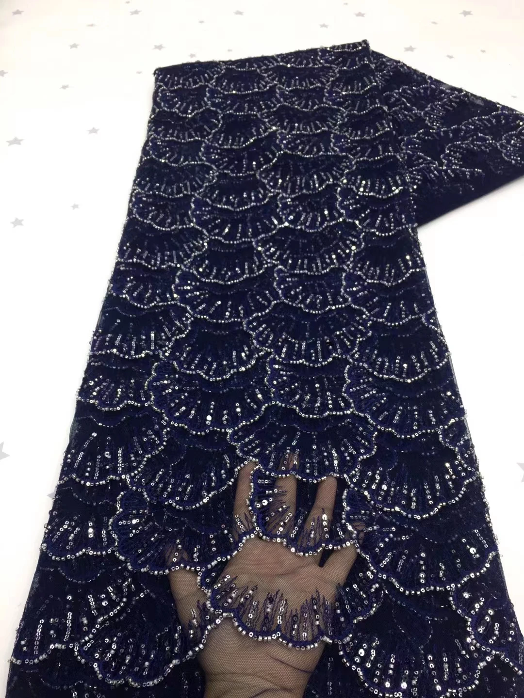 2021 Latest French Nigerian Laces Fabrics High Quality handmade beaded Navy Blue African Laces Fabric for Wedding dress
2021 Latest French Nigerian Laces Fabrics High Quality handmade beaded Navy Blue African Laces Fabric for Wedding dress