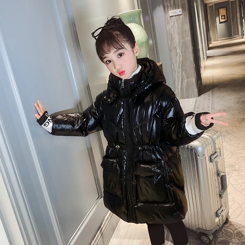 Kids Winter Elegant Warm Hooded Jacket Girl Fashion Simple Glossy Wadded Coat Teenage Mid-length Outerwear New Children Snowsuit
Kids Winter Elegant Warm Hooded Jacket Girl Fashion Simple Glossy Wadded Coat Teenage Mid-length Outerwear New Children Snowsuit