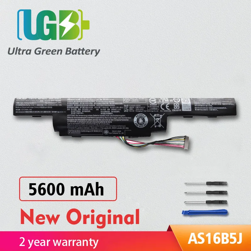 Новый оригинальный аккумулятор UGB AS16B5J AS16B8J для Acer Aspire 15,6 дюйма, E5-575G F15
Новый оригинальный аккумулятор UGB AS16B5J AS16B8J для Acer Aspire 15,6 дюйма, E5-575G F15