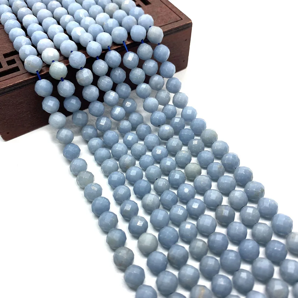 Natural Stone Beads Angel Stone Light Blue Faceted Beaded 6mm DIY Jewelry Necklace Bracelet for Jewelry Making Accessories
Natural Stone Beads Angel Stone Light Blue Faceted Beaded 6mm DIY Jewelry Necklace Bracelet for Jewelry Making Accessories
