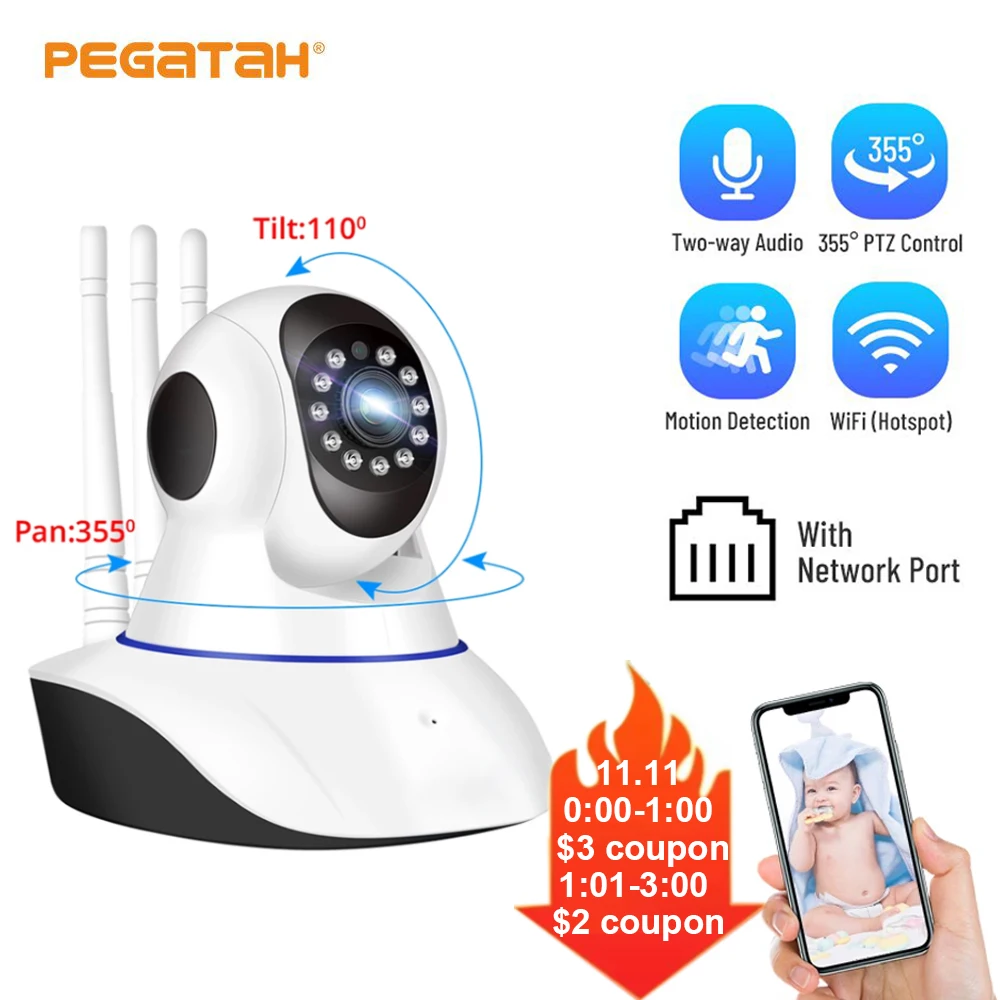 1080P IP Camera WIFI Wireless Surveillance cameras Smart Home Security Camera Indoor 2-Way Audio Baby/Nanny Monitor
1080P IP Camera WIFI Wireless Surveillance cameras Smart Home Security Camera Indoor 2-Way Audio Baby/Nanny Monitor