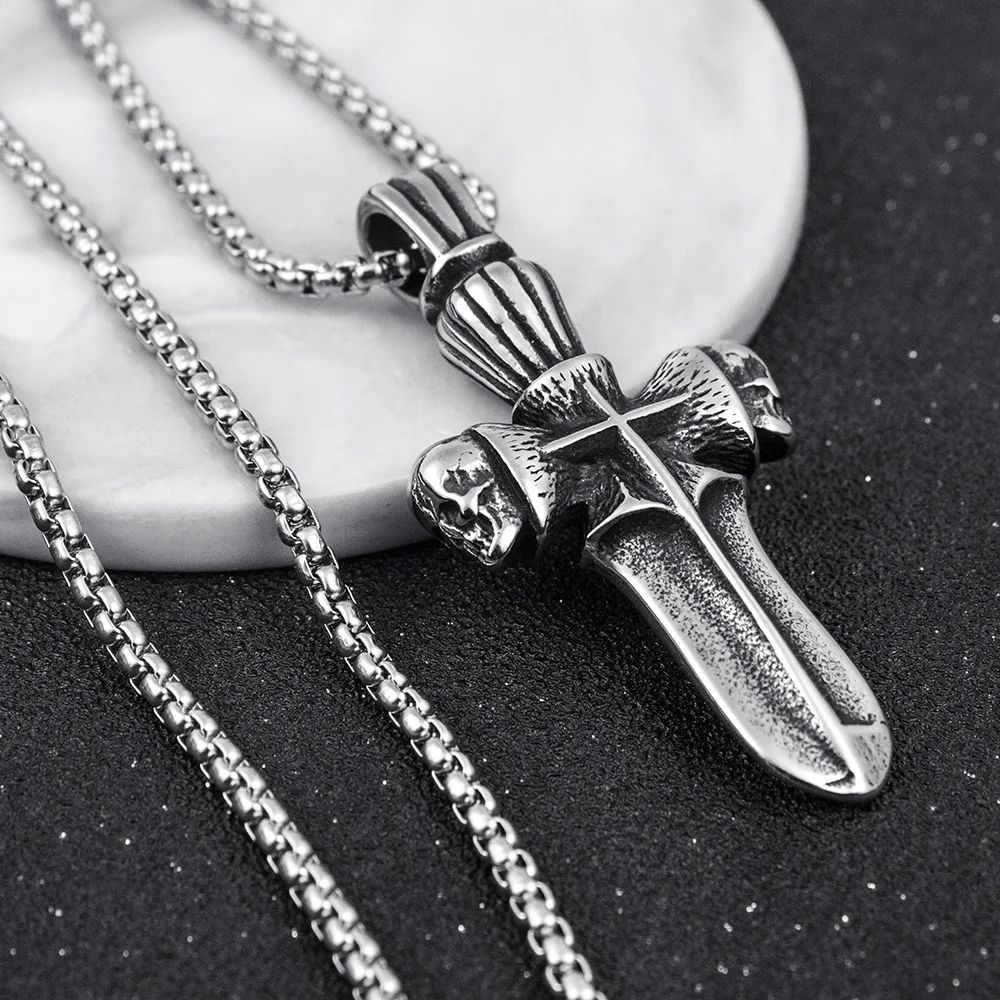 New Hot Punk Cross Pendant Chain Necklace for Men Male Hip Hop Rock Gothic Party Jewelry Gift
New Hot Punk Cross Pendant Chain Necklace for Men Male Hip Hop Rock Gothic Party Jewelry Gift