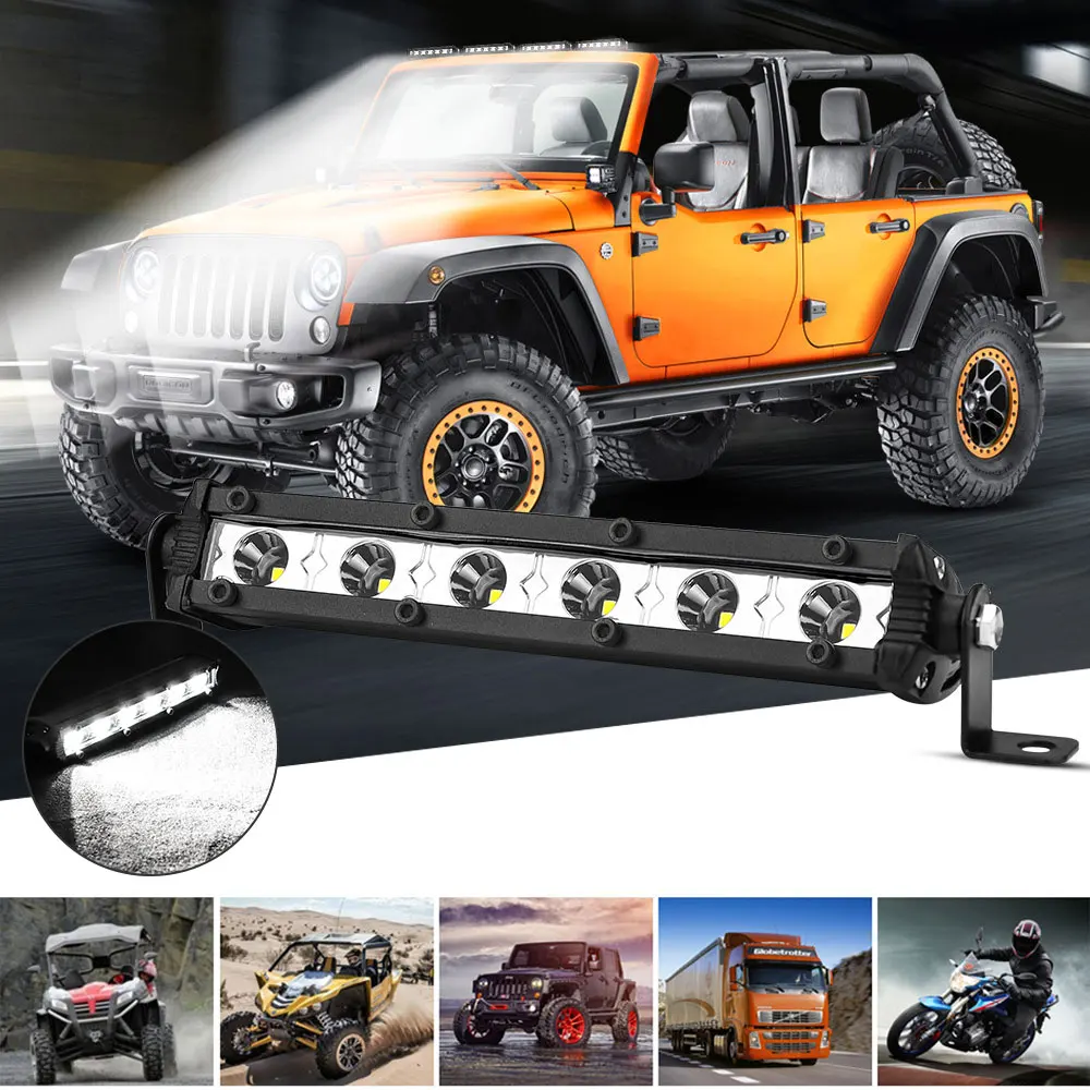 7" inch 18W 6LED Car Work Light Bar Spotlight Offroad Fog Lamp Vehicle 4X4 Auto Work Lamp LED 12V Work Light Bar Car Styling
7" inch 18W 6LED Car Work Light Bar Spotlight Offroad Fog Lamp Vehicle 4X4 Auto Work Lamp LED 12V Work Light Bar Car Styling