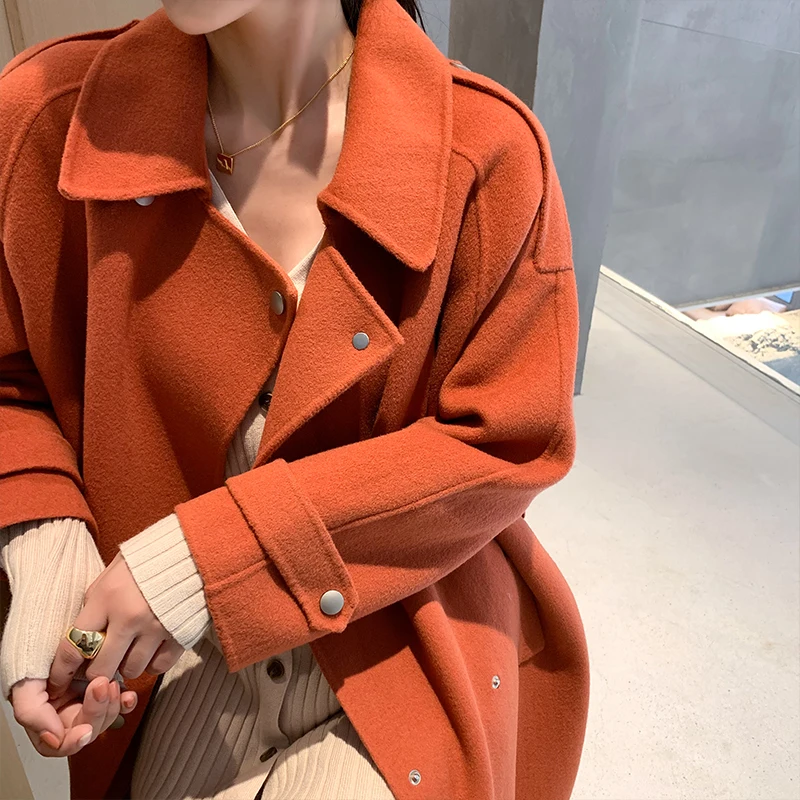 Spring Autumn Elegant 95% Wool Coat Female Vintage Long Cashmere Woolen Jacket Women Korean Ladies Belt Manteau Femme Hiver 8264
Spring Autumn Elegant 95% Wool Coat Female Vintage Long Cashmere Woolen Jacket Women Korean Ladies Belt Manteau Femme Hiver 8264
