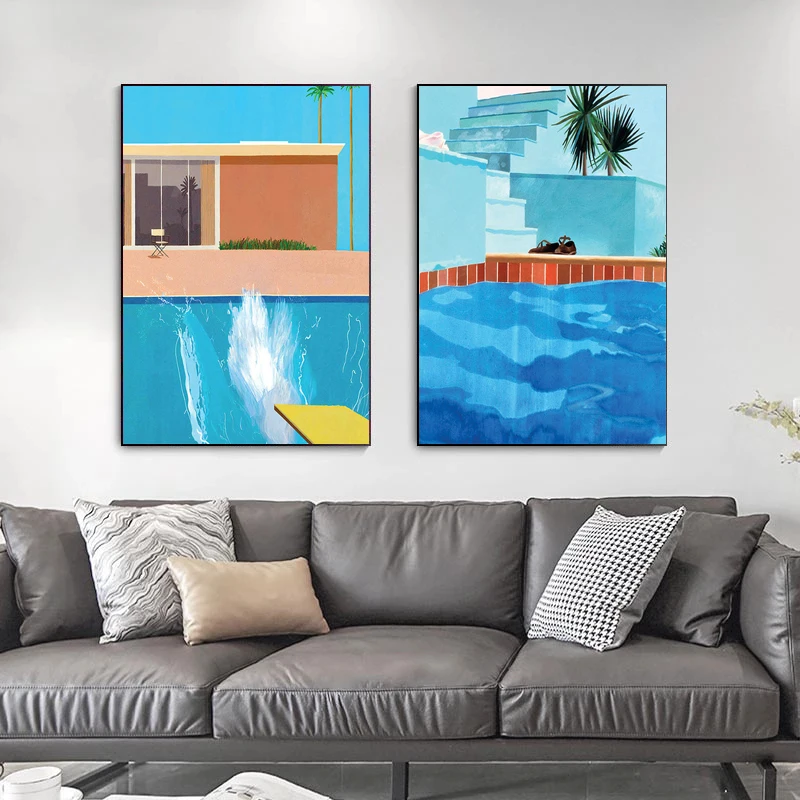 David Hockney Canvas Painting Bigger Splash Swimming Pool Posters and Prints Wall Art Picture for Living Room Wall Decor Cuadros
David Hockney Canvas Painting Bigger Splash Swimming Pool Posters and Prints Wall Art Picture for Living Room Wall Decor Cuadros