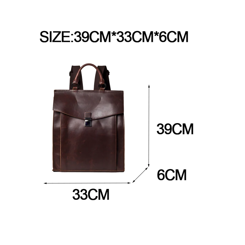 Men's Korean Bags Waterproof Backpack Pu Leather Handbags Large Capacity Bookbag Multifunctional Messenger Bag Retro Travelbag
Men's Korean Bags Waterproof Backpack Pu Leather Handbags Large Capacity Bookbag Multifunctional Messenger Bag Retro Travelbag