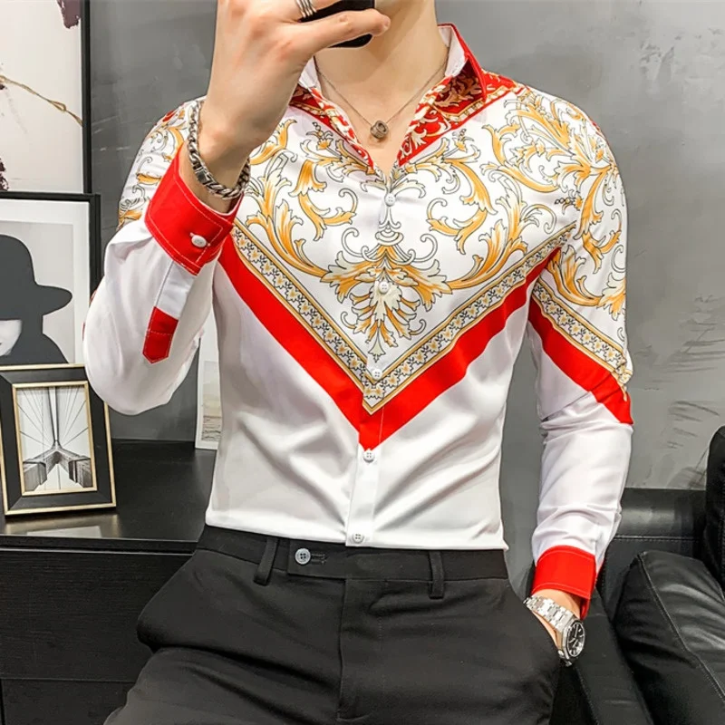 Роскошная классическая рубашка Camisa Masculina, высококачественные цветные мужские рубашки 2021, весенние Рубашки с цветочным принтом, приталенные...
Роскошная классическая рубашка Camisa Masculina, высококачественные цветные мужские рубашки 2021, весенние Рубашки с цветочным принтом, приталенные...