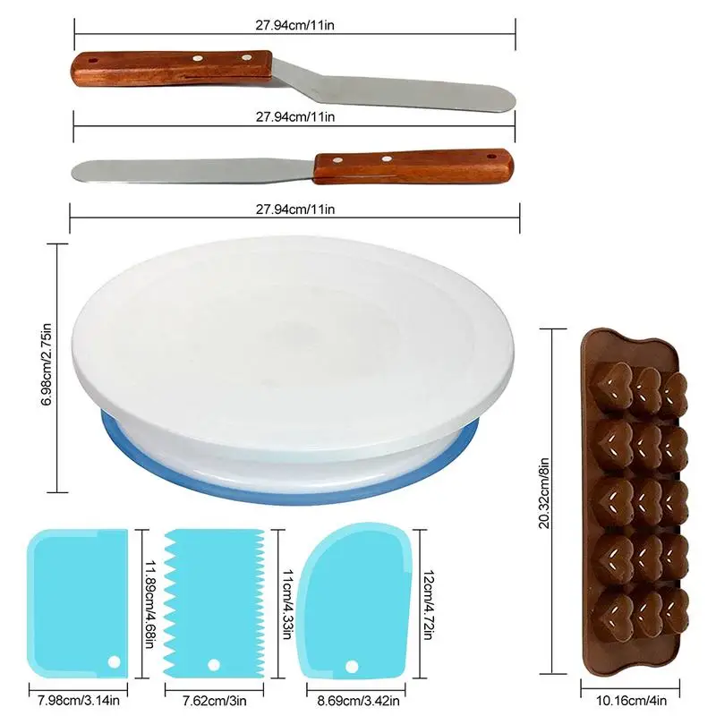 New 73Pcs/Set Cake Turntable Decorating Mouth Set DIY Flower Table Fondant Cake Baking Decorating Tools Icing Tips Equipment
New 73Pcs/Set Cake Turntable Decorating Mouth Set DIY Flower Table Fondant Cake Baking Decorating Tools Icing Tips Equipment