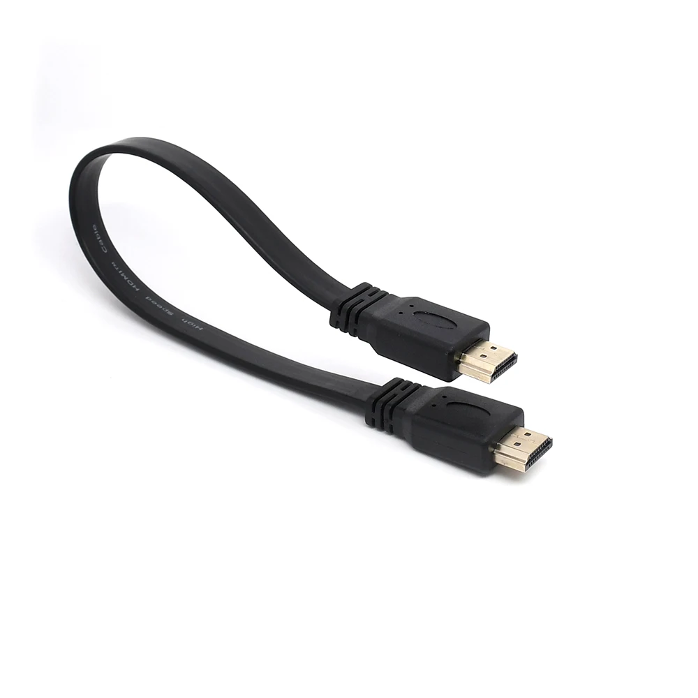 HDMI-Compatible 1.4 Cable 3D HDMI-Compatible Male to Male Flat Slim HDTV 1080p Video Audio Cable 1ft 0.3M Black
HDMI-Compatible 1.4 Cable 3D HDMI-Compatible Male to Male Flat Slim HDTV 1080p Video Audio Cable 1ft 0.3M Black