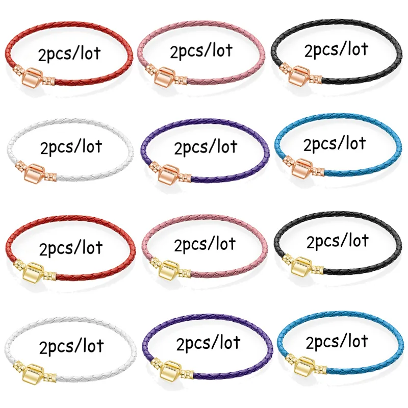 2Pcs/Lot Handmaking Leather Bracelet European Style Rose Gold Snake Charm Chain For Women Jewelry Gift Dropshipping
2Pcs/Lot Handmaking Leather Bracelet European Style Rose Gold Snake Charm Chain For Women Jewelry Gift Dropshipping