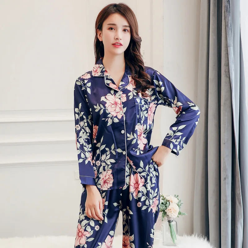 New Autumn Winter Pajamas For Women 2020 Silky Long-Sleeved Ladies' Home Clothes Women's Pajamas Pants Sleepwear Two-Piece Suit
New Autumn Winter Pajamas For Women 2020 Silky Long-Sleeved Ladies' Home Clothes Women's Pajamas Pants Sleepwear Two-Piece Suit