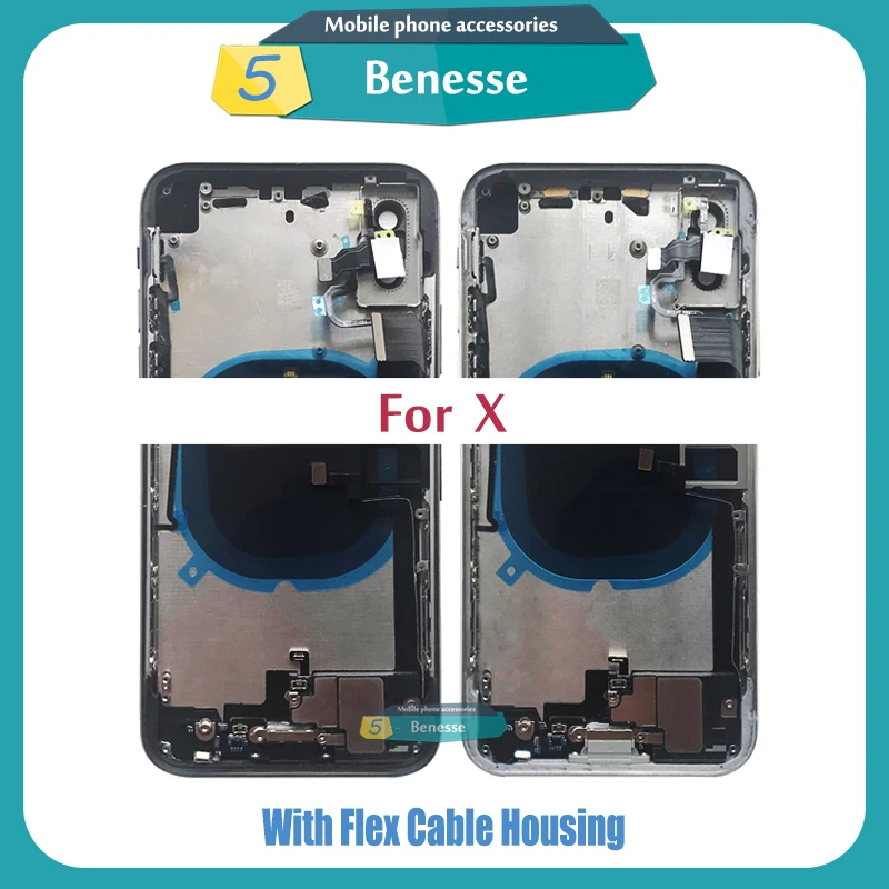 Full Housing for Iphone X XR Battery Back Cover Door Rear Case Middle Frame Chassis + Back Glass with Flex Cable Parts Assembly
Full Housing for Iphone X XR Battery Back Cover Door Rear Case Middle Frame Chassis + Back Glass with Flex Cable Parts Assembly