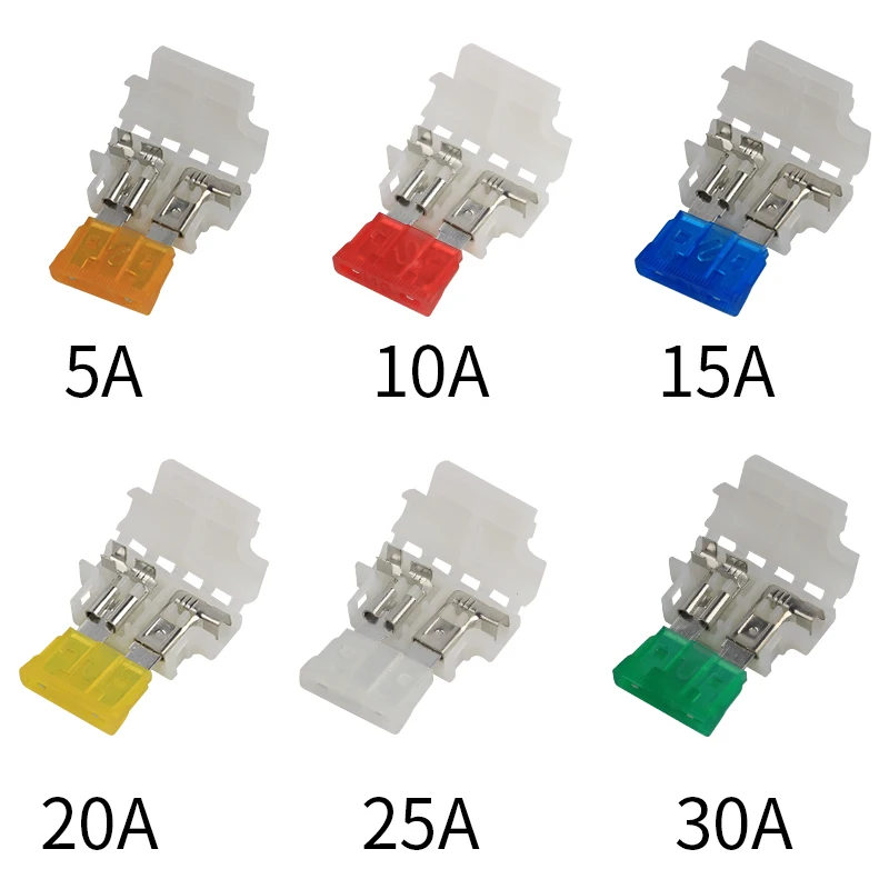 

5sets Waterproof Auto Standard Middle Fuse Holder + Car Boat Truck ATC ATO Blade Fuse High Quality Fuse Hardware Parts