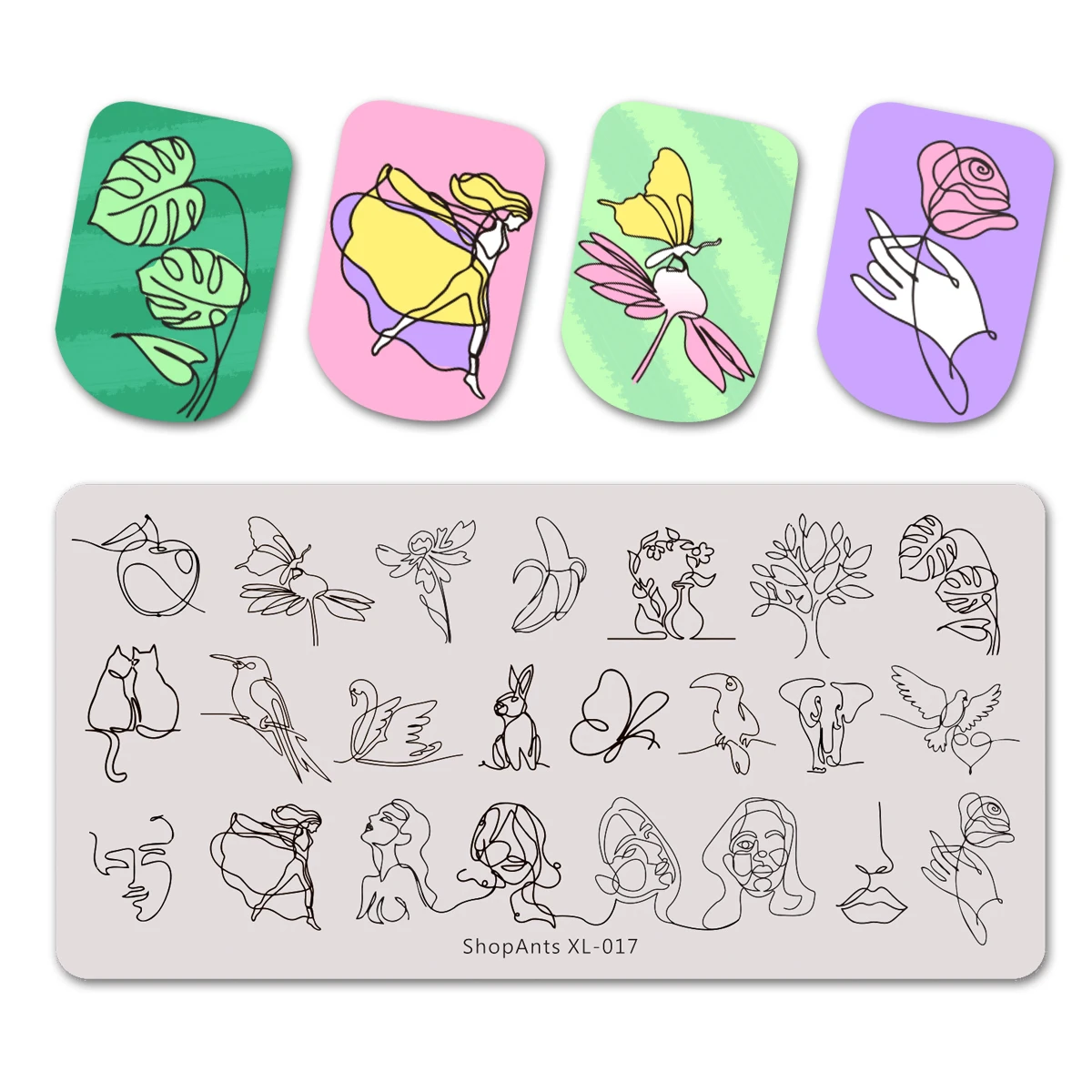 SHOPANTS 6*12CM Rectangle Flower Leaves Design Nail Stamping Plates Image Nail Art DIY Design Nail Image Manicure Templates
SHOPANTS 6*12CM Rectangle Flower Leaves Design Nail Stamping Plates Image Nail Art DIY Design Nail Image Manicure Templates