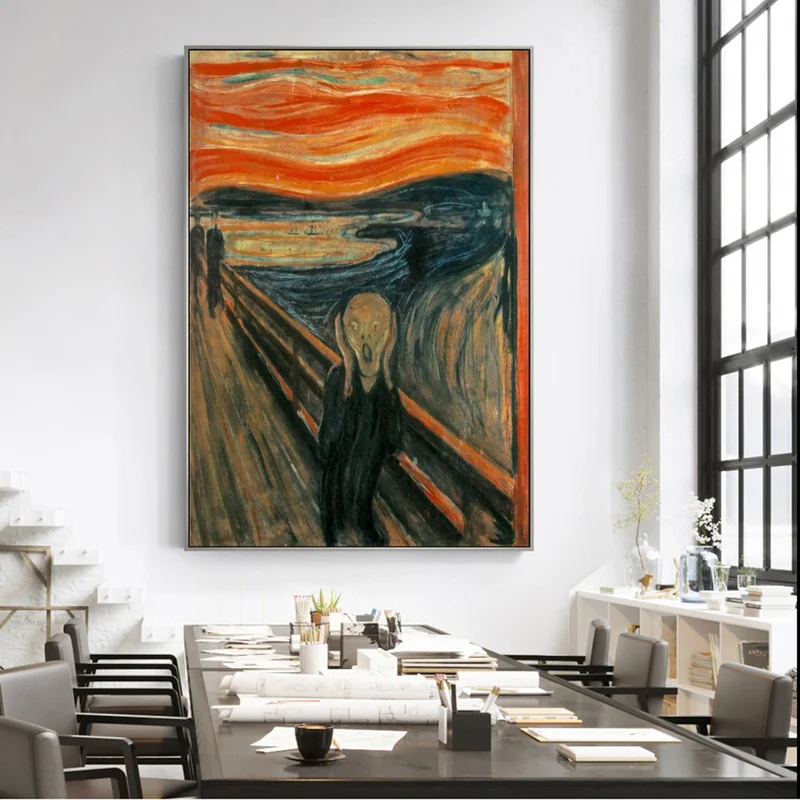

Edvard Munch The Scream Famous Canvas Art Paintings Reproductions Abstract Classical Scream Wall Posters Cuadros Home Decoration