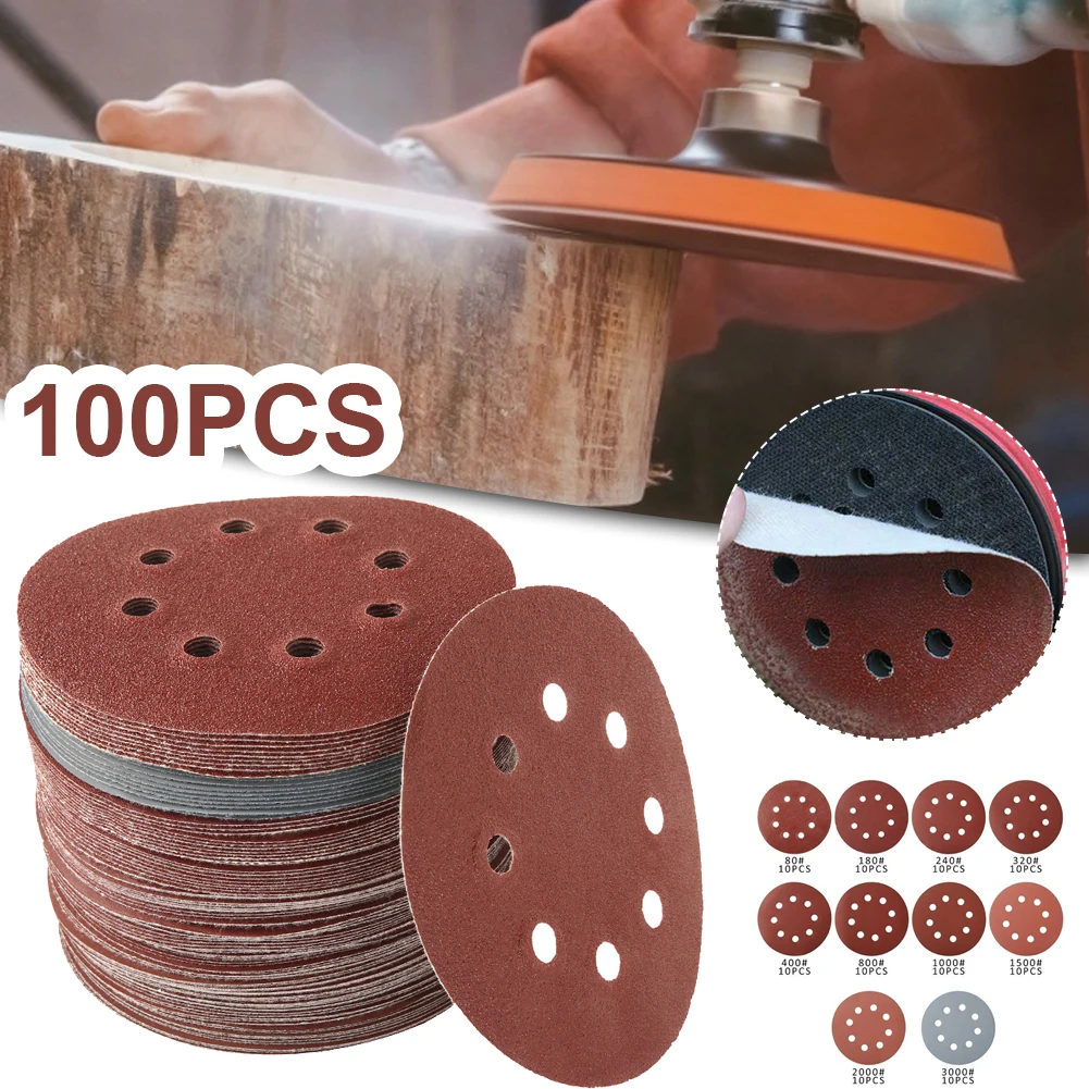 100pcs 125mm Sandpaper Round Shape Sanding Discs Hook Loop Sanding Paper Buffing Sheet Sandpaper 8 Hole Sander Polishing Pad
100pcs 125mm Sandpaper Round Shape Sanding Discs Hook Loop Sanding Paper Buffing Sheet Sandpaper 8 Hole Sander Polishing Pad