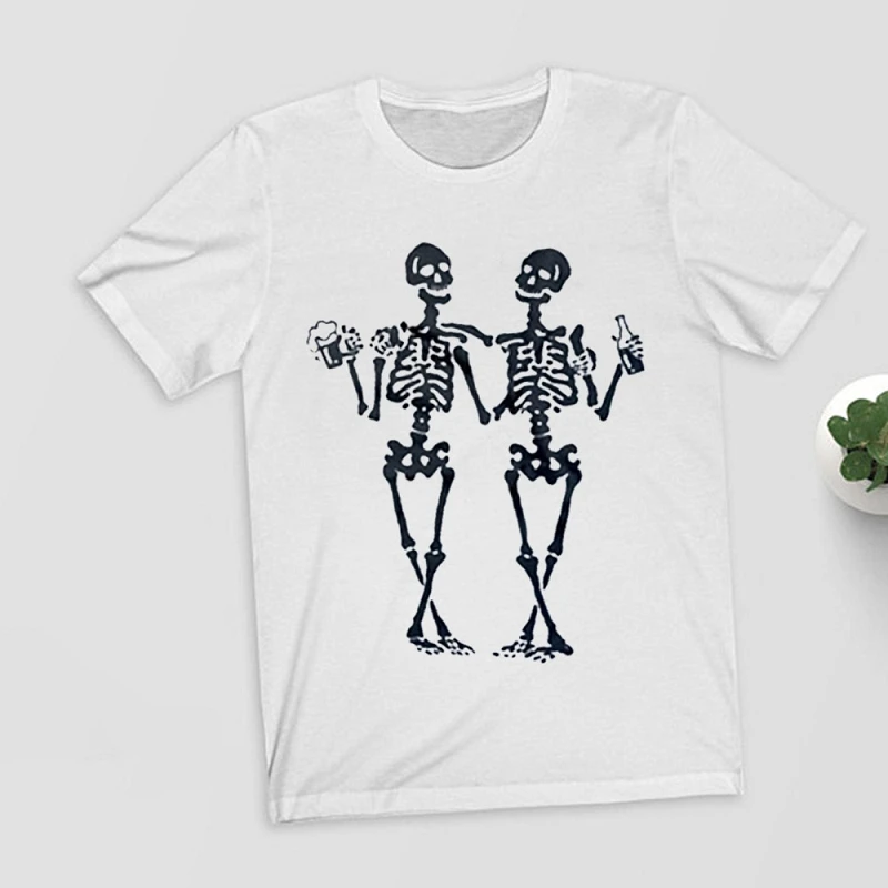 Fashion Punk Style Women T Shirts Summer Skull Skeleton Pinting Tshirt Funny White Harajuku T-Shirt Punk Rock Graphic Tees
Fashion Punk Style Women T Shirts Summer Skull Skeleton Pinting Tshirt Funny White Harajuku T-Shirt Punk Rock Graphic Tees