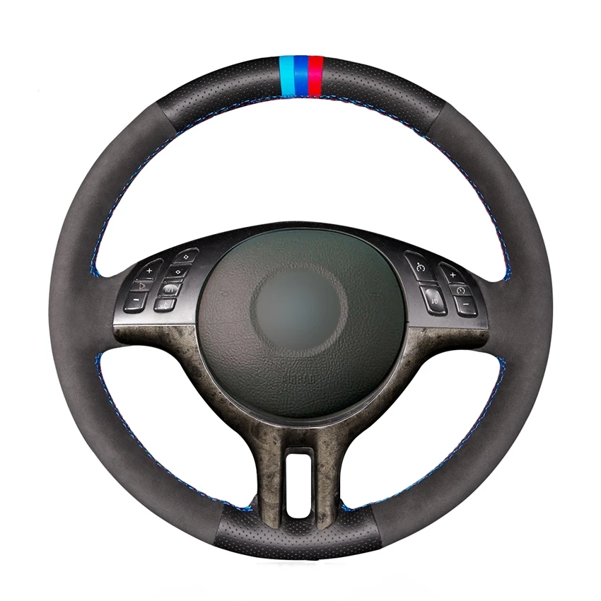Hand Sew Black Genuine Leather Suede Car Steering Wheel Cover for BMW E46 318i 325i 330ci E39 X5 E53 Z3 E36/7 E36/8 2000 2001
Hand Sew Black Genuine Leather Suede Car Steering Wheel Cover for BMW E46 318i 325i 330ci E39 X5 E53 Z3 E36/7 E36/8 2000 2001