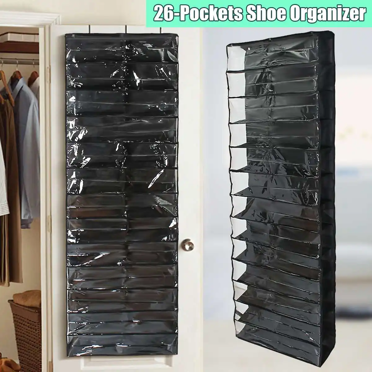 Non-woven Door Hanging Shoe Organizer 26 Pockets Shoes Storage Bag Free Nail Living Room Shoes Holder Home Sundries Hanging Rack
Non-woven Door Hanging Shoe Organizer 26 Pockets Shoes Storage Bag Free Nail Living Room Shoes Holder Home Sundries Hanging Rack
