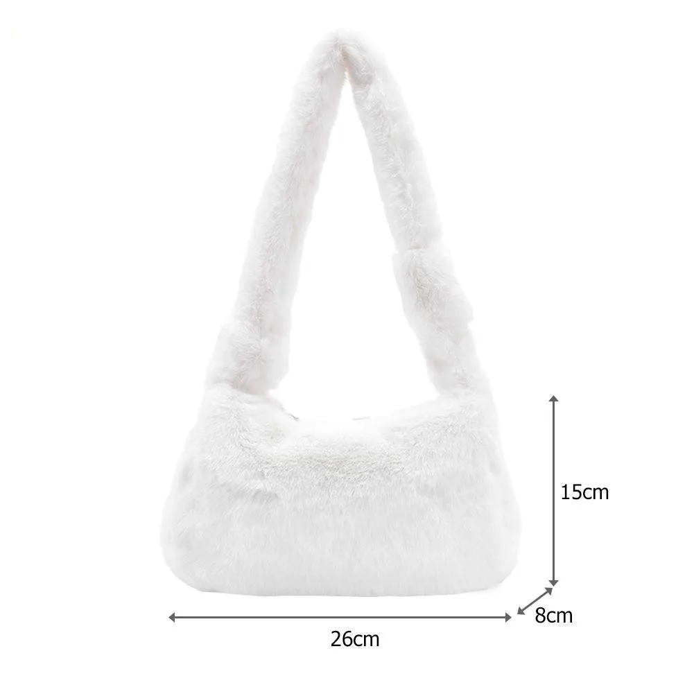 Fashion Solid Color Shoulder Underarm Bag Women Plush Soft Autumn Winter Fashion Fluffy Female Totes Handbag
Fashion Solid Color Shoulder Underarm Bag Women Plush Soft Autumn Winter Fashion Fluffy Female Totes Handbag